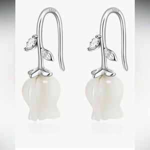 Sterling Silver 925 rose steam earrings